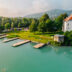 Aerial View Strandbad Loretto am Wörthersee